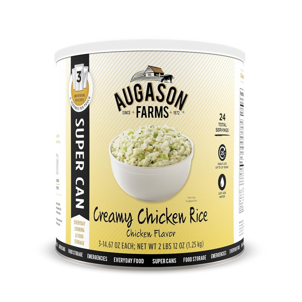 Augason Farms Creamy Chicken Rice Chicken Flavor 2 lbs 12 oz No. 10 Super Can