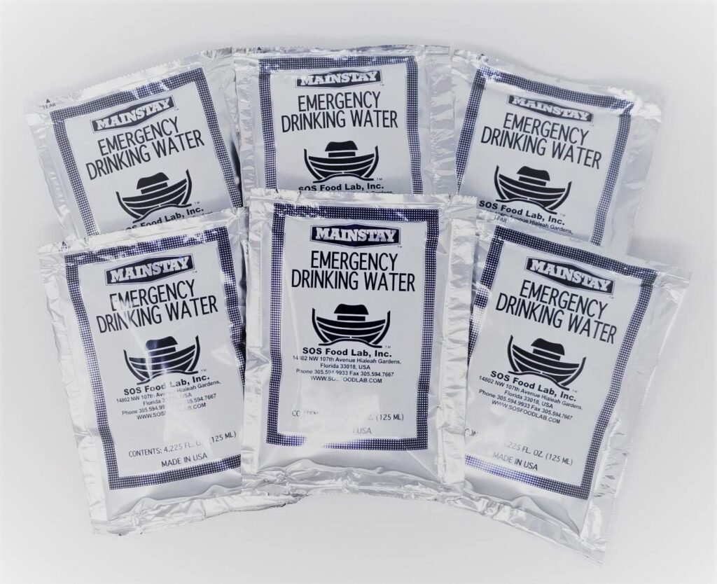 LaunchPro Emergency Water Pack 3 Day Survival Rations (6 x 4.2 oz Pouches) USCG Approved 5 -Year Shelf Life