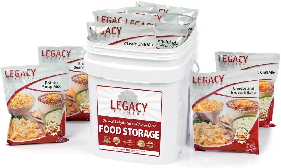 Long Term Gluten Free Food Storage: 60 Large Servings - 16 lbs Emergency Survival Meals - Disaster Insurance Supplies with 25 Year Shelf Life - Prepper