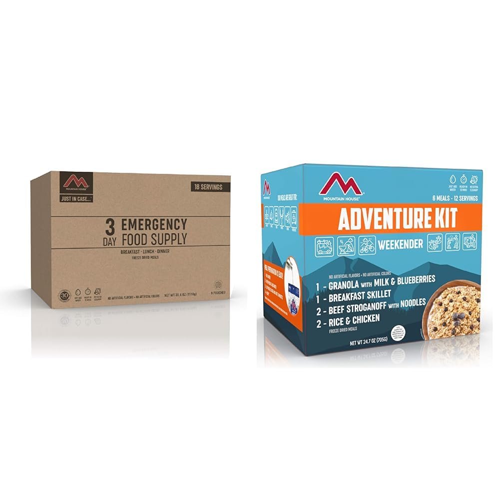 Mountain House 3-Day Emergency Food Supply | Freeze Dried Survival  Emergency Food | 18 Servings