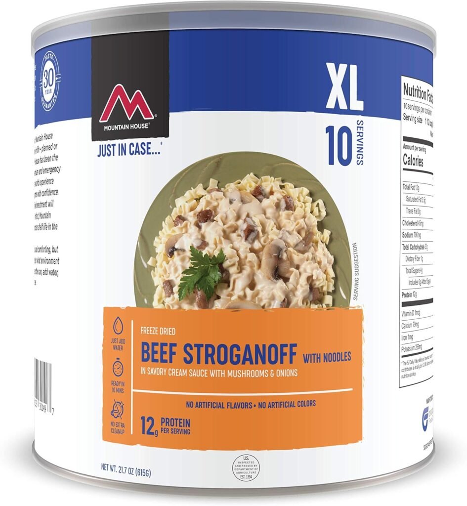 Mountain House Beef Stroganoff with Noodles | Freeze Dried Survival  Emergency Food | #10 Can