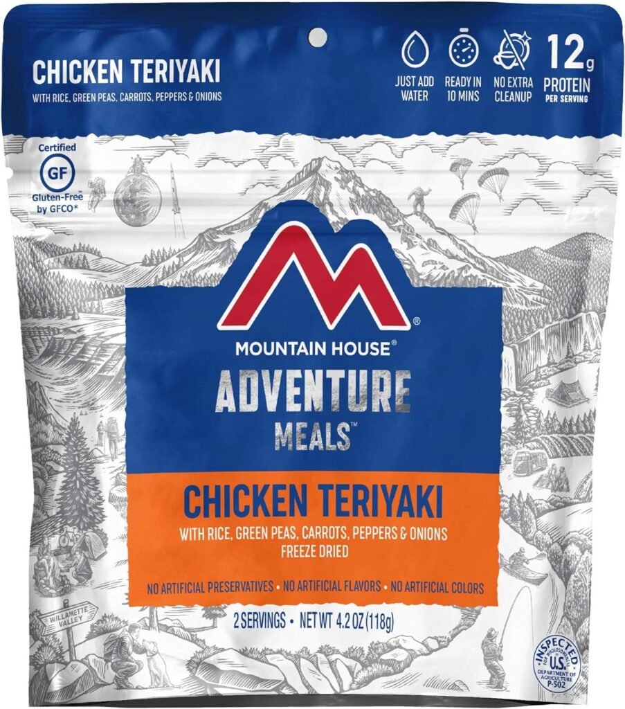 Mountain House Chicken Teriyaki with Rice | Freeze Dried Backpacking  Camping Food | 2 Servings | Gluten-Free