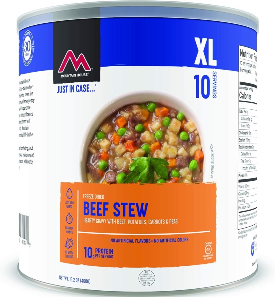 Mountain House Beef Stew | Freeze Dried Survival  Emergency Food | #10 Can | Gluten-Free