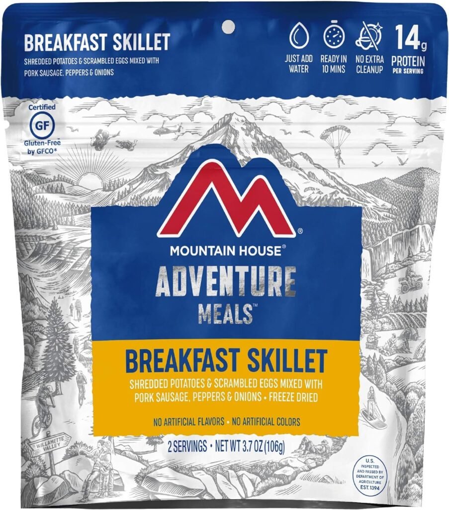 Mountain House Breakfast Skillet | Freeze Dried Backpacking  Camping Food | 2 Servings | Gluten-Free
